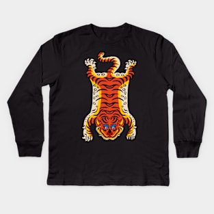 tiger rug Kids Long Sleeve T-Shirt